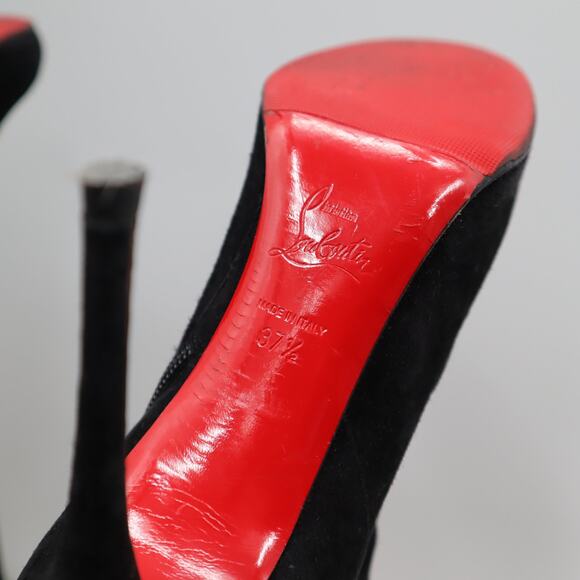 Christian Louboutin Siegfridalta Knee High Suede Boots Size 37.5 EU - Picture 7 of 9